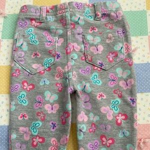 Gray pants with butterflies